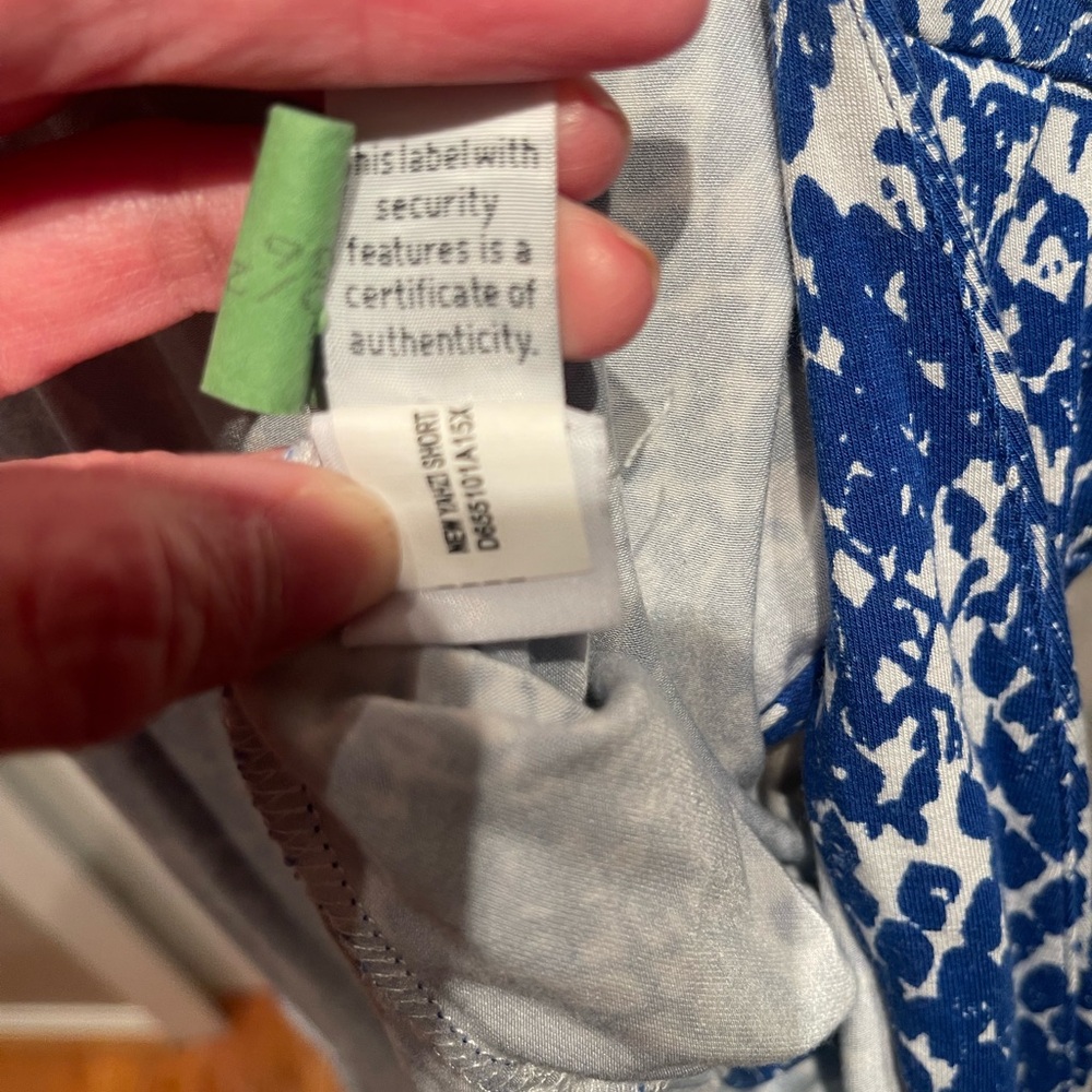 Diane Von Furstenberg Abstract Blue and White Midi Dress - Picture 5 of 6
